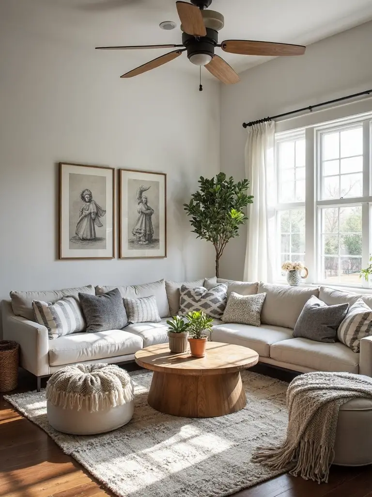 visually layered modern farmhouse decor