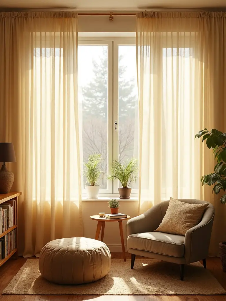 warm inviting flowing curtain retreat