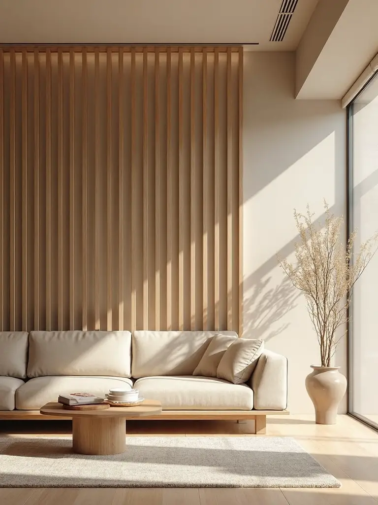 warm minimalist japandi room dividers