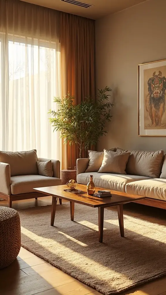 warm naturally lit wooden cozy