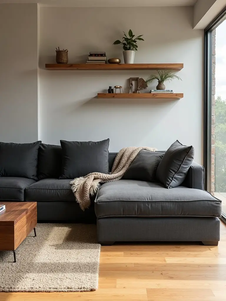 warm wood accents transform living space