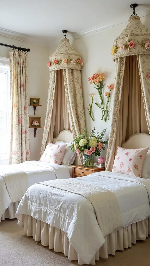 whimsical enchanting twin bedroom retreat