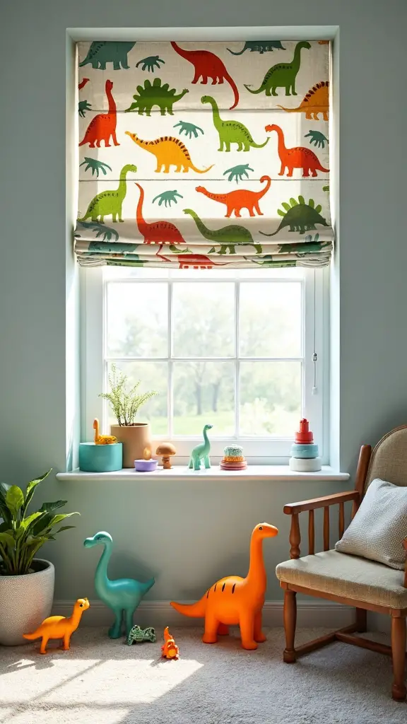 whimsical functional child safe roman shades