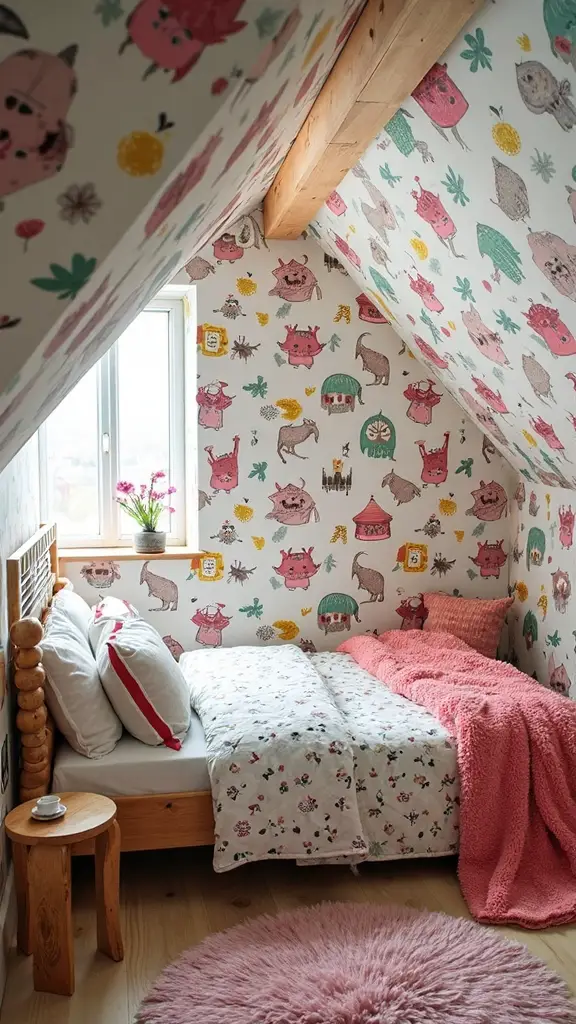 whimsical wallpaper transforms awkward angles