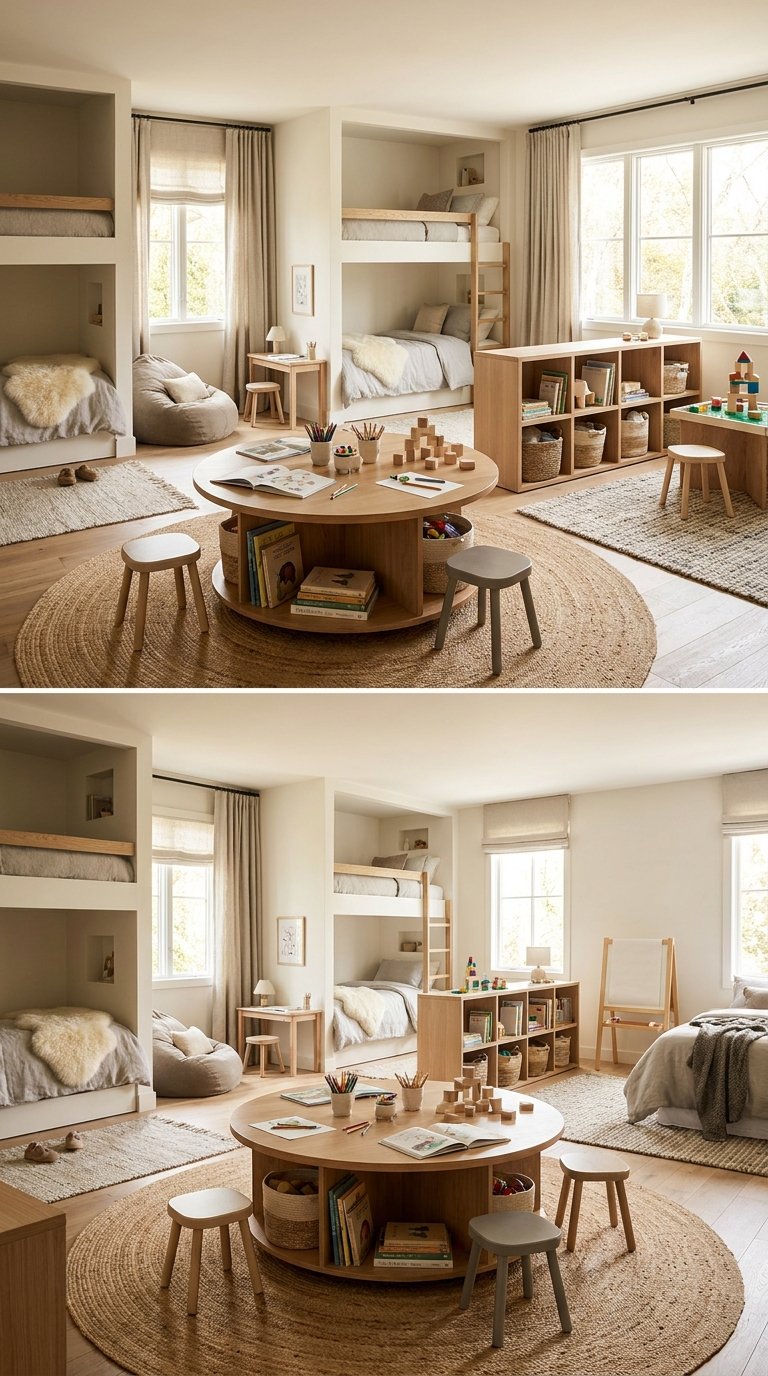 11 Shared Bedroom Ideas for 4 Kids With Style