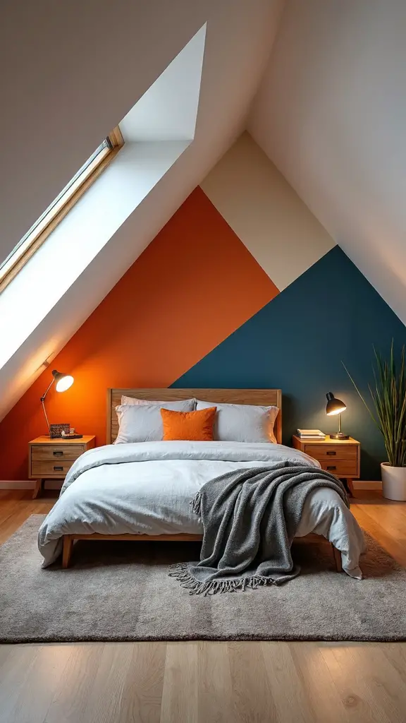 accent wall highlights unique architecture