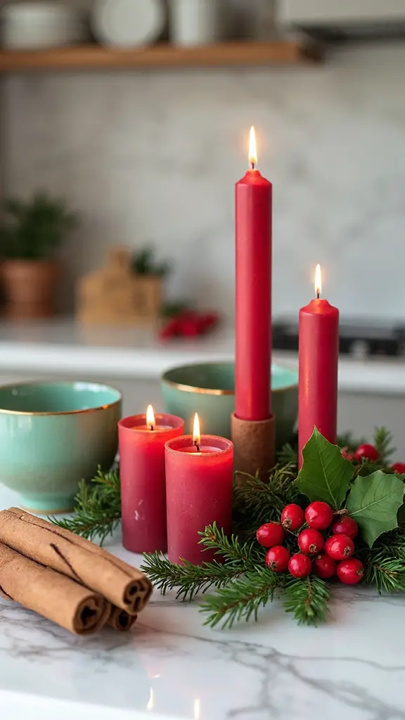 aromatic holiday kitchen counter centerpiece