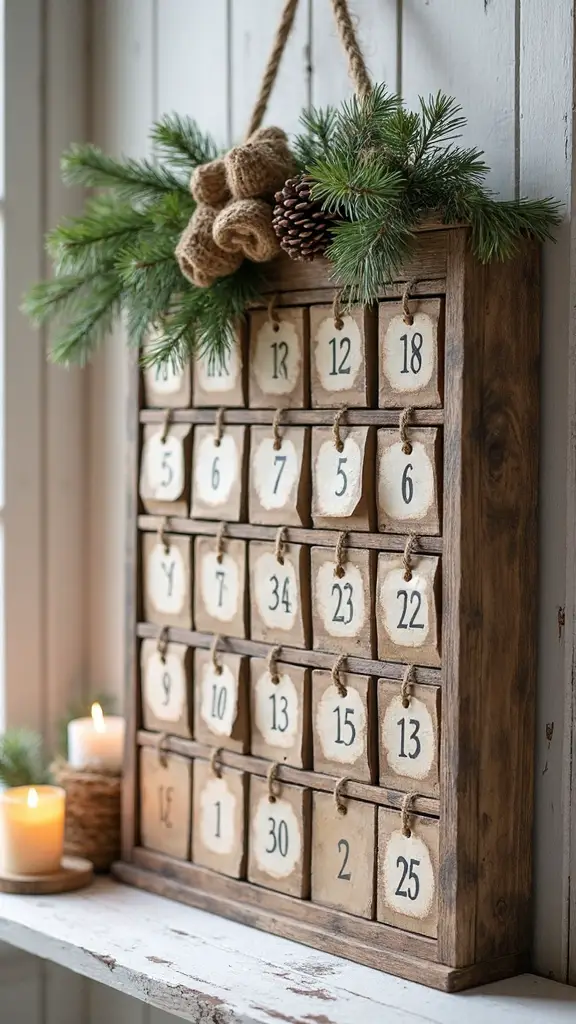 authentic rustic farmhouse advent calendar