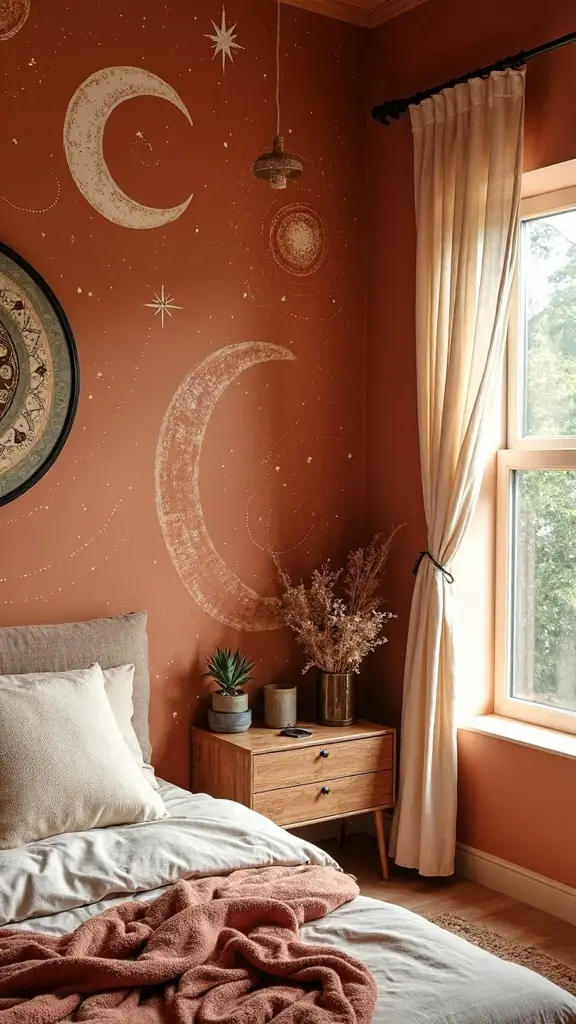 bohemian celestial mural transformation statement