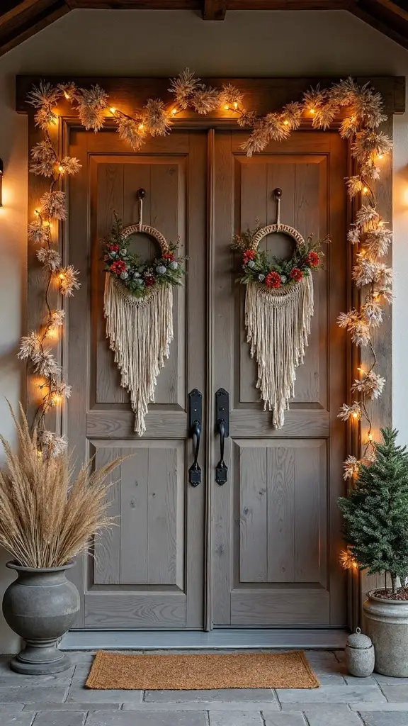 bohemian farmhouse front door statement
