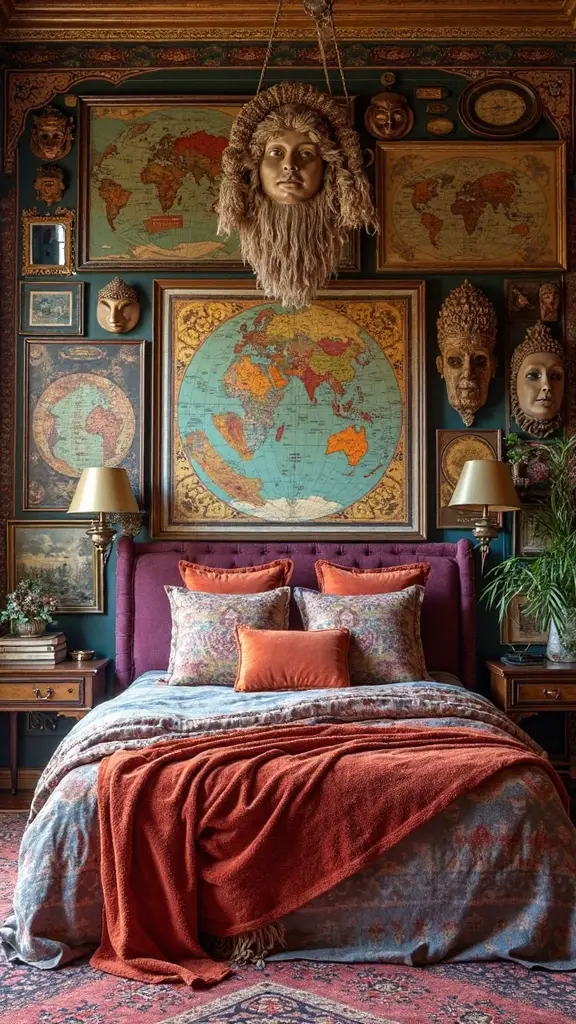 bohemian gallery wall cultural inspiration