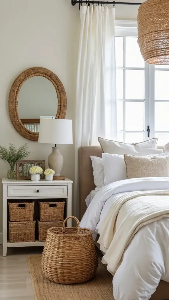 bohemian storage baskets organize beautifully
