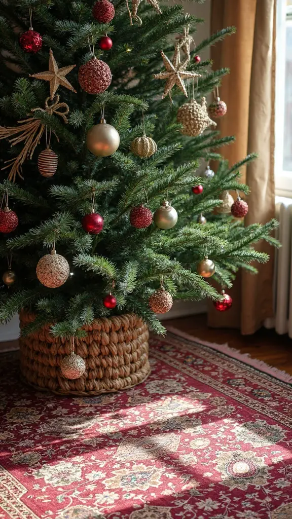 boho christmas holiday rug vignettes