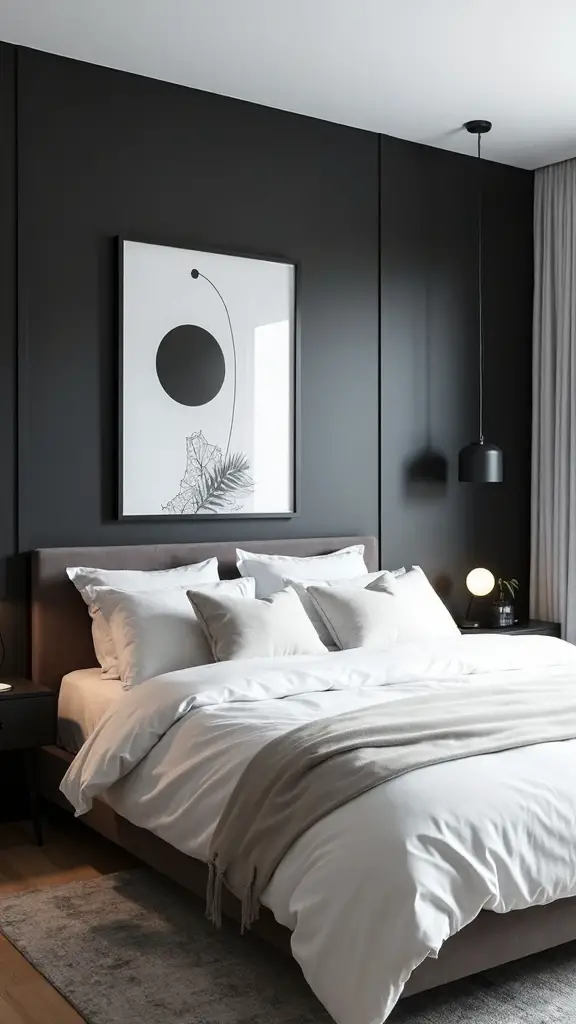 bold black accent wall