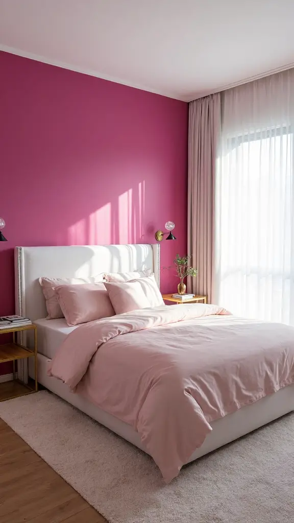 bold fuchsia confident bedroom transformation