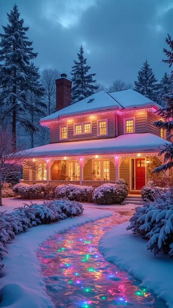 brilliant energy efficient holiday roofline illumination