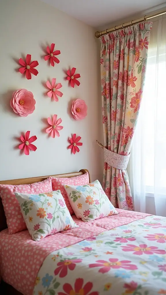 budget friendly floral bedroom transformation