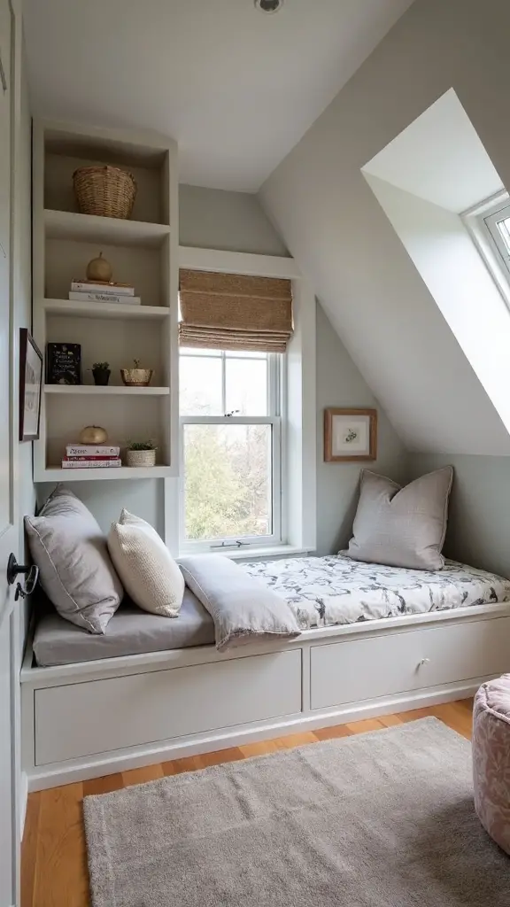 built in storage maximizes attic space