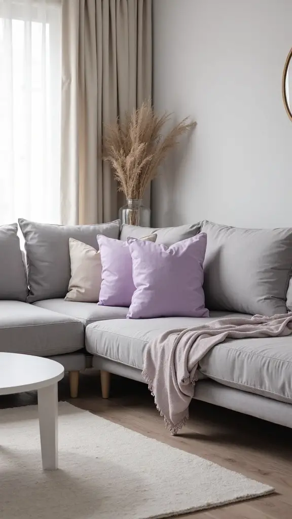 calming lavender gray color palette