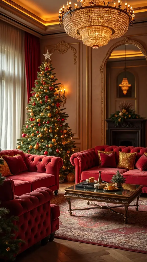 captivating layered golden ornament chandelier