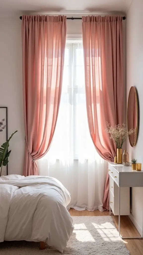 ceiling height curtains create spacious illusion