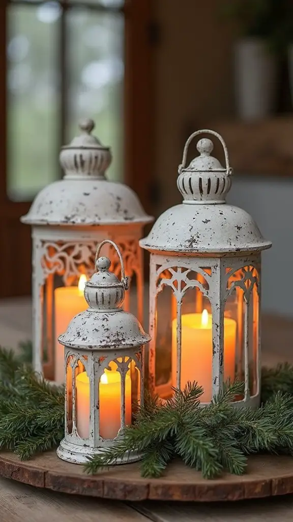 charming antique lantern farmhouse christmas decor