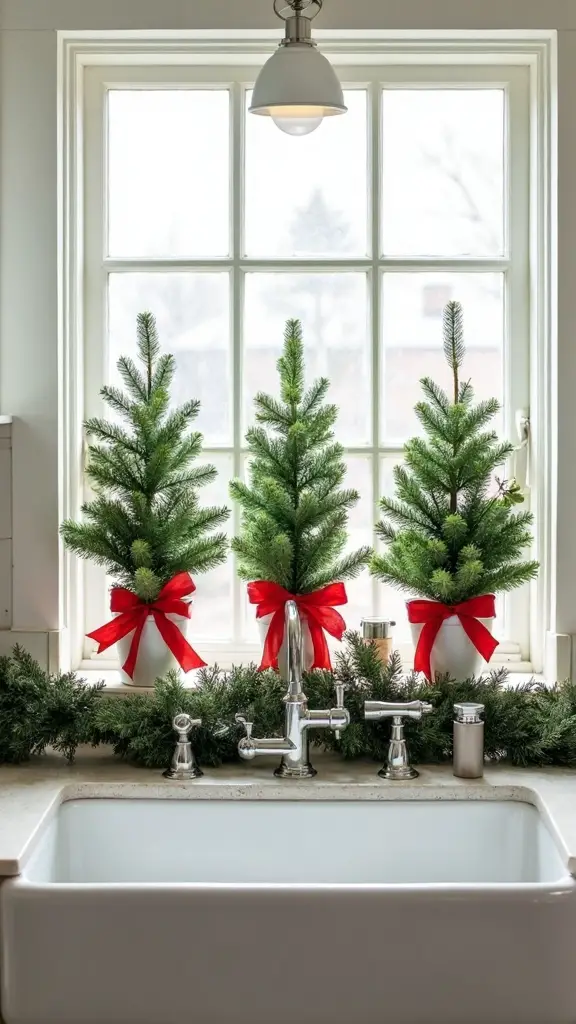 charming minimalist potted christmas trees
