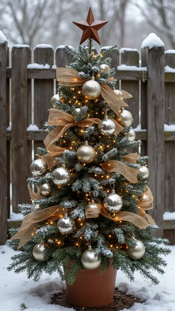 charming vintage inspired outdoor christmas trees
