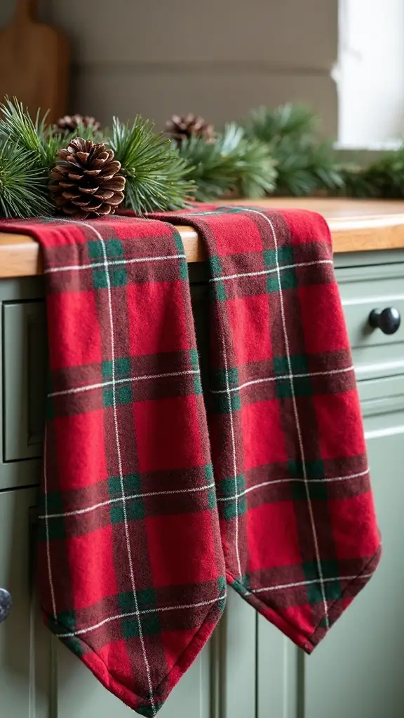 classic christmas kitchen towels