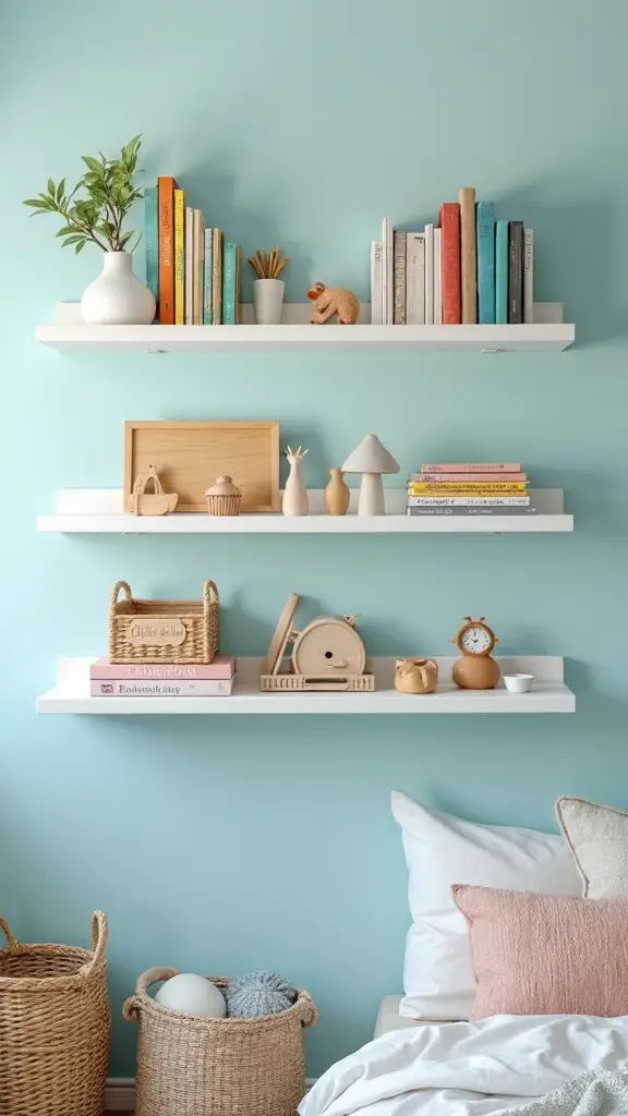 clutter free shelves showcase child s treasures