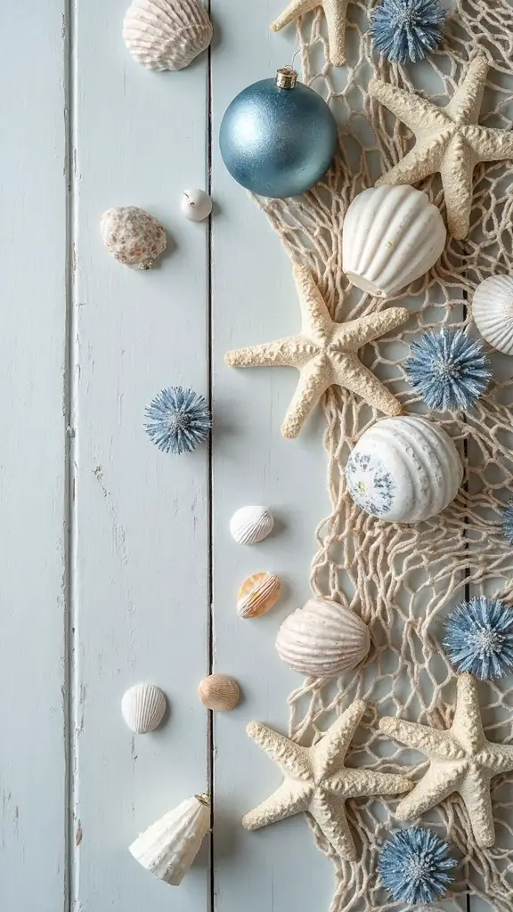 coastal christmas table decor centerpiece