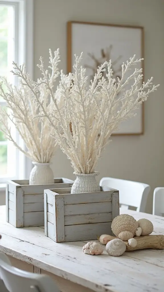coastal farmhouse holiday centerpiece