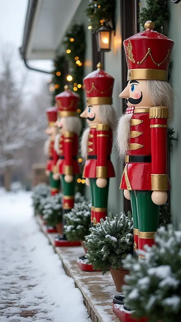 commanding outdoor christmas nutcracker displays