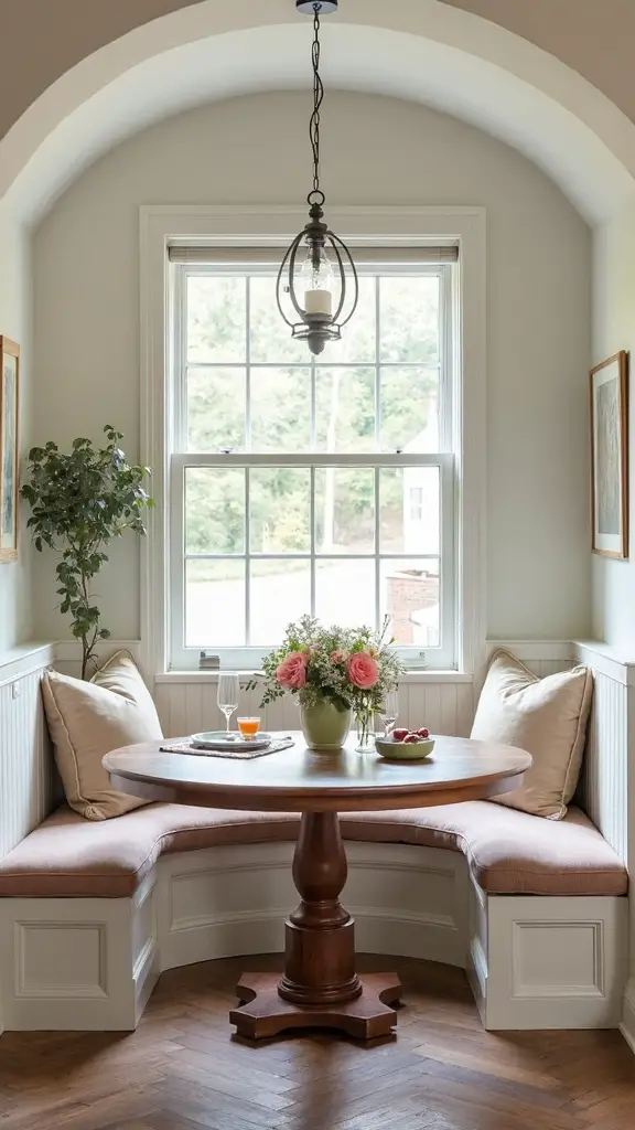 cozy breakfast nook with banquette seating