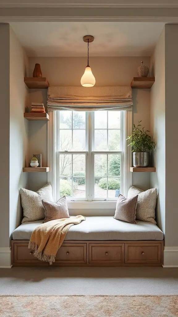 cozy built in multi functional reading nook