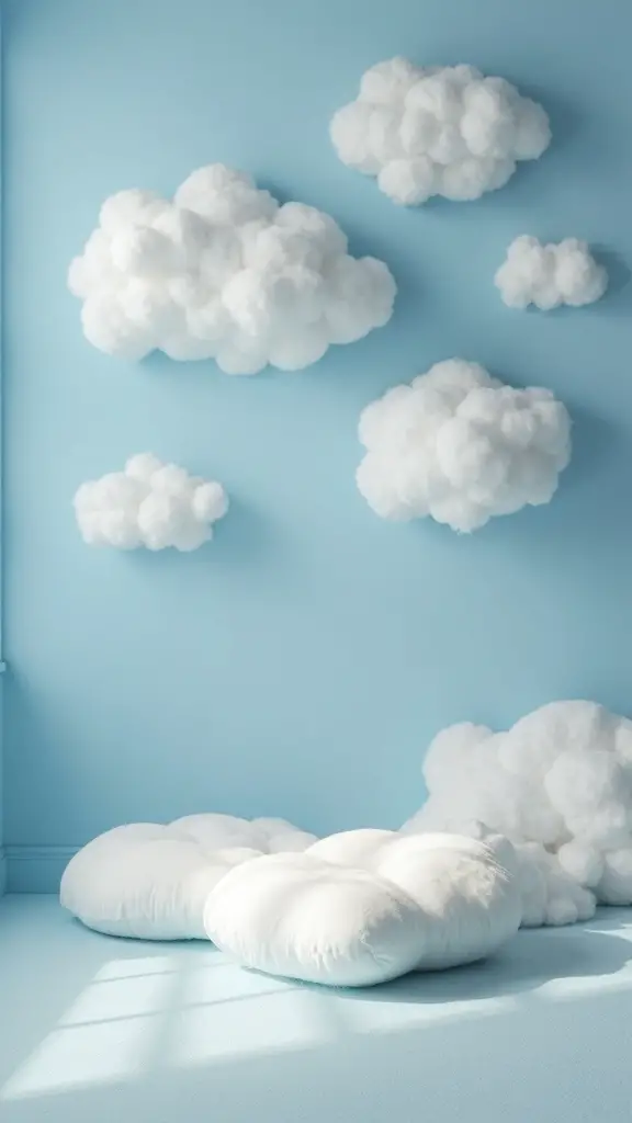 cozy cloud cushions for whimsical play