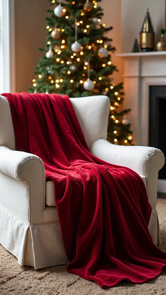 cozy crimson chair accents