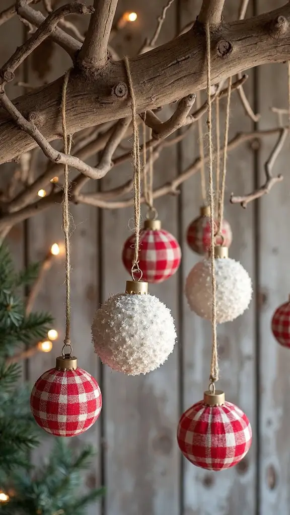 cozy farmhouse christmas tree ornaments