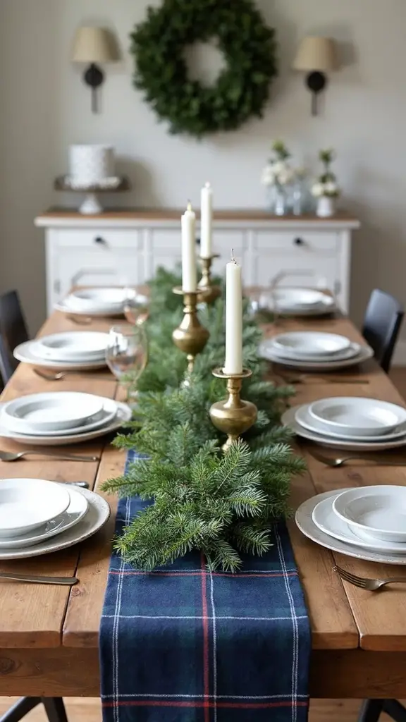 cozy farmhouse holiday dining accents