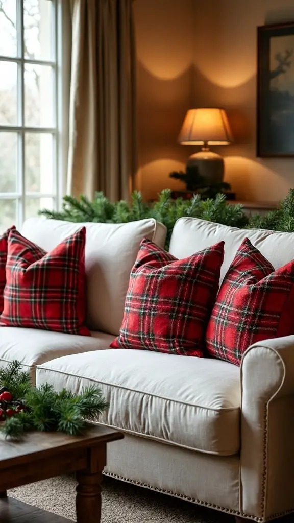 cozy farmhouse plaid holiday