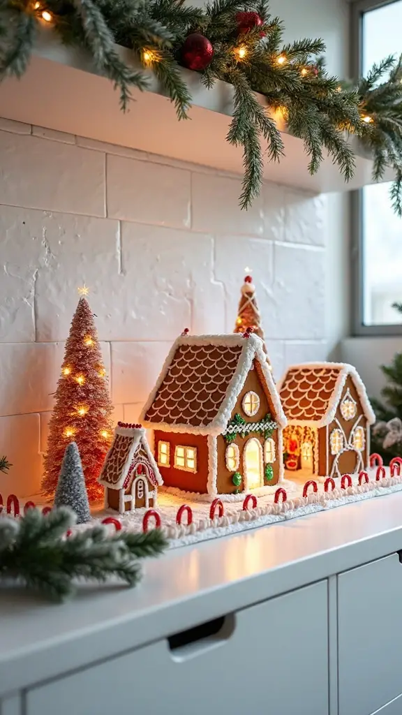 cozy festive gingerbread display centerpiece