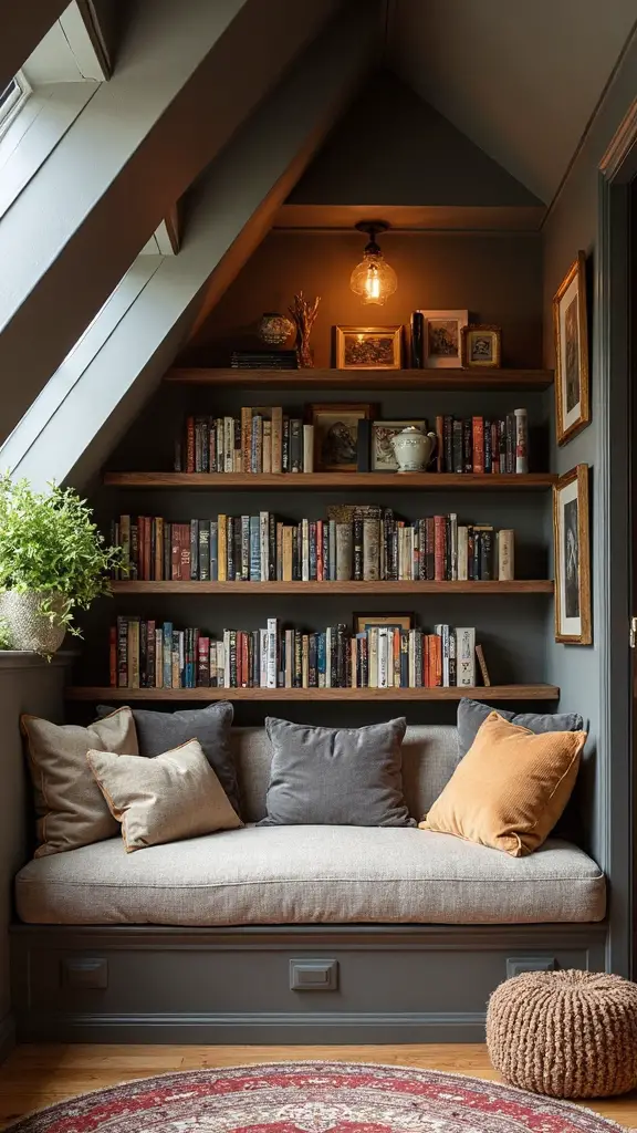 cozy hidden book filled reading retreat