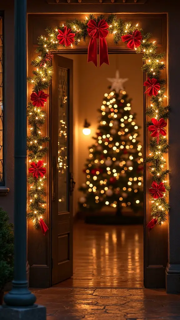 cozy inviting entryway string light displays