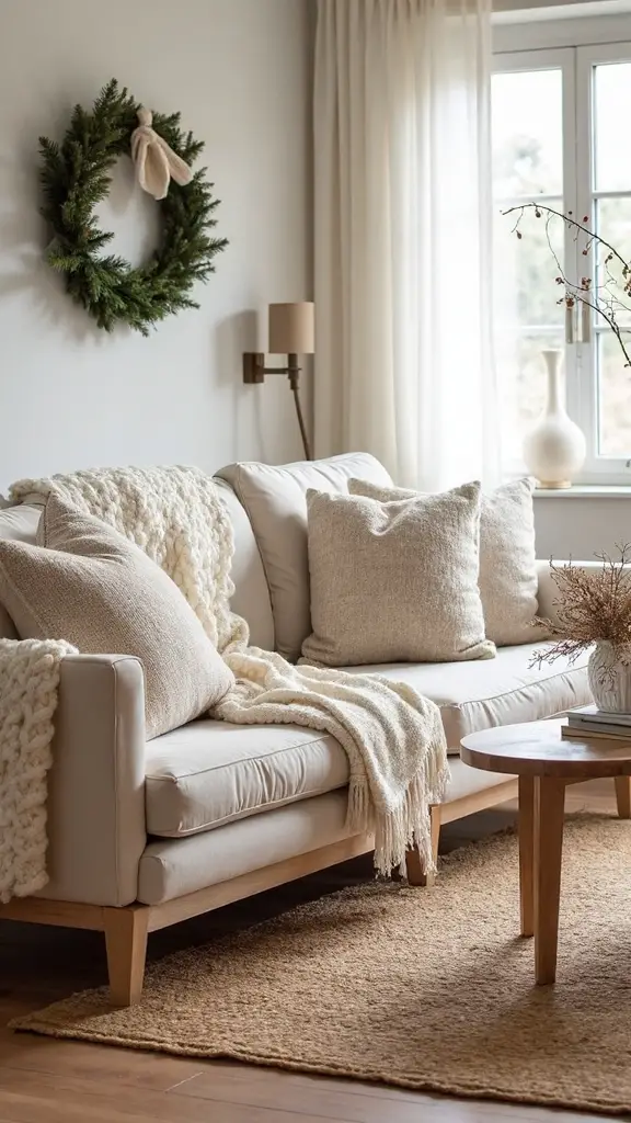 cozy layered neutral textured decor
