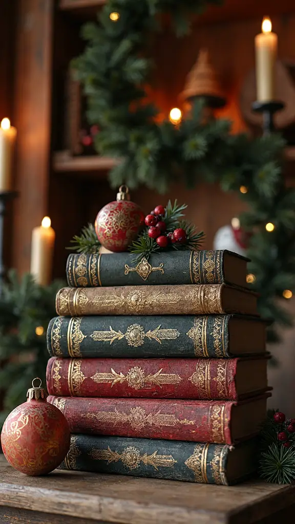 cozy literary holiday focal points