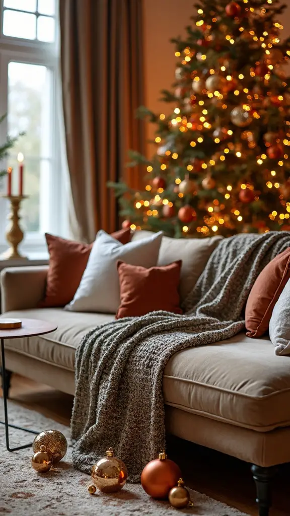 cozy metallic holiday elegance accents