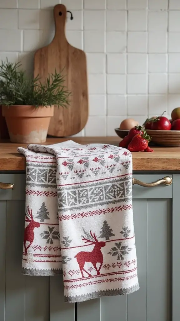 cozy minimalist scandinavian christmas towels
