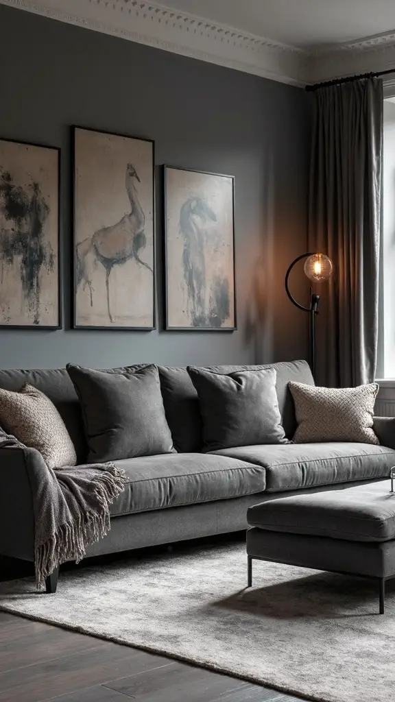 cozy modern grey living rooms
