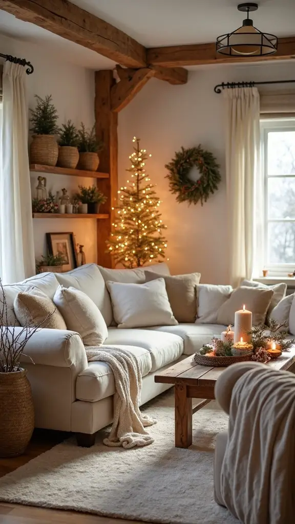 cozy rustic refined christmas decor