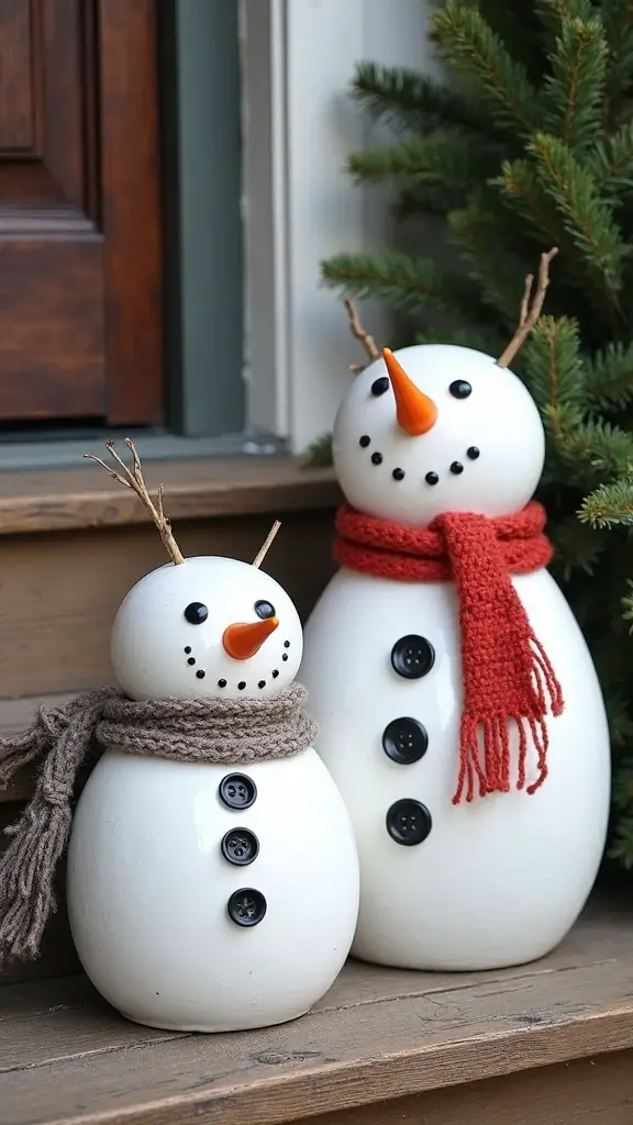 crafting whimsical milk jug snowmen decorations
